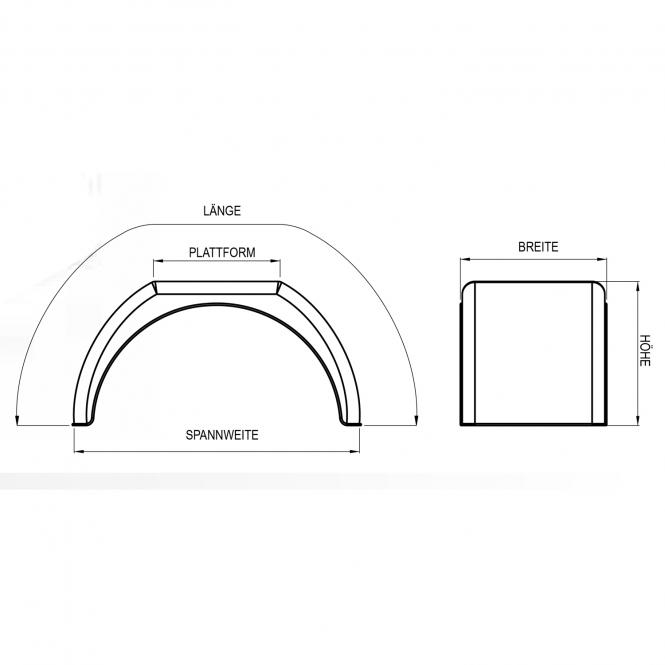 Produktbild von Kotflügel Breit 650 Mm, Spannweite 1340 Mm, Konsolen Für 42 Mm Tragrohr – LAGO Für LKW & Anhänger
